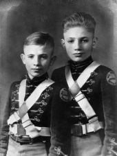Two members of the All Florida Boy's Band in uniform