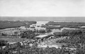 Aerial view of Wiggins Pass Marina - Naples, Florida.