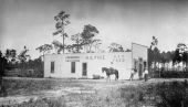 Two men and a horse at the H.E. Page General Store - Narcoossee, Florida