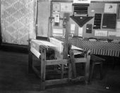 Loom and samples of weaving at the WPA's Camp Roosevelt - Ocala, Florida