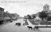 View looking down Exposition Street from the Ocala House - Ocala, Florida.