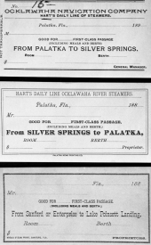 Tickets for traveling Ocklawaha River - Palatka, Florida