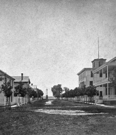 Front Street after the 1876 renovation of the Putnam Hotel - Palatka
