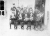 The Palmetto band in front of a store on old Main Street - Palmetto, Florida