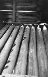 Detail of log house construction - Alachua County, Florida