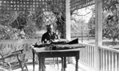Edward Beadel on the porch of the main house - Tallahassee, Florida.
