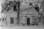 Drawing of the Munroe home by Sarah Elizabeth Lines Munroe