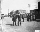 Crossing the street in downtown Pensacola.