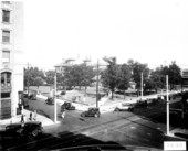 Street scene of the Plaza Ferdinand - Pensacola, Florida.
