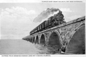 Train crossing a viaduct - Long Key, Florida