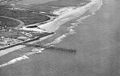 View of beach and pier, looking north - St. Augustine, Florida.