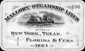 Mallory Steamship Line ticket