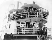 People on the decks of the Hiawatha - Oklawaha River, Florida