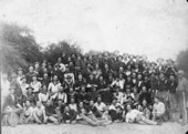 Troops of Company D posing informally - Troy, New York