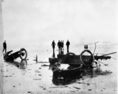 The demolished "Rocket" Stanley Steamer.