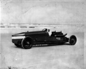 Ray Keech in his tri-motored Triplex - Daytona Beach, Florida.
