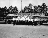 Group portrait of Tallahassee Fire Department members - Tallahassee, Florida.