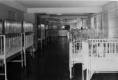Cribs in the sleeping area at Sunland Hosptial - Tallahassee, Florida
