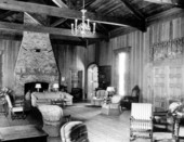 Interior view of central room in John W. Martin's home