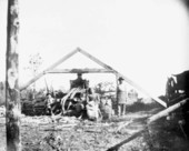 Boiling the cane sap and making syrup - Tucker Grove, Florida.