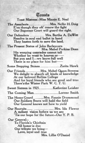 Program page for the 'Y' camp and the W.C.T.U. - Winter Park, Florida