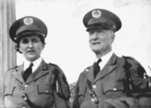 Dorothy Mayhall and Harry Mayhall in band uniforms