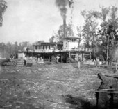 Steamboat "City of Hawkinsville of Tampa" at Thomas J. Yearty's mill on the Suwannee River - Vista, Florida
