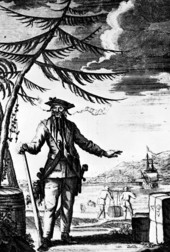 Drawing of Captain Edward Teach commonly known as Blackbeard