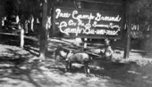 Charles Noegel playing in goat cart