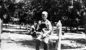 Charles Noegel with his Chacma Babboon