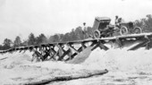 Building the trestle used in construction of the Suwannee River park store