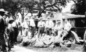 Lawmen with confiscated alcohol - Volusia County, Florida