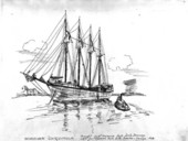 "Chiquimula", schooner drawn by Philip Ayers Sawyer