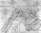 Map showing routes and camps of the Army of the Valley District