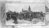 Drawing of the Ponce de Leon hotel and its grounds - Saint Augustine, Florida