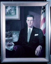 Painted portrait of Florida's 31st Governor Daniel T. McCarty
