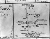Map of action of Wickham's Cavalry Brigade by North River - Mount Crawford, Virginia
