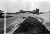 Tanker ashore on the bayfront from the 1926 hurricane - Miami, Florida.