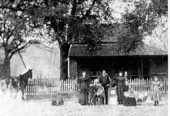 Walsh family in front of the homestead on road to Cotton's Ferry (near Ochlockonee River) - Gadsden County, Florida