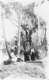 Women relaxing at Blue Springs (Volusia County), 1890.