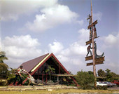 View of the Okalee Indian Village and Crafts Center