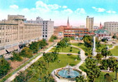 Hemming Park from Windsor Hotel - Jacksonville, Florida.