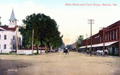 Main Street and court house - Bartow, Florida.