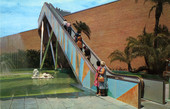 Escalator at the Anheuser-Busch brewery attraction in Tampa, Florida.