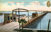 Sea wall and South Beach Bridge across Mantanzas River, St. Augustine, Fla.