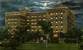 Soreno Hotel at night in St. Petersburg, Florida.
