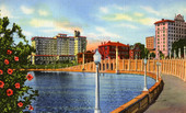 Civic center on beautiful Lake Mirror, Lakeland, Fla.