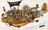 Cartoon by Projansky for Chalk's Flying Service in Miami.