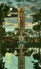 Bok Tower at night.