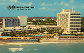 Aerial view of the Americana Hotel at Bal Harbour.